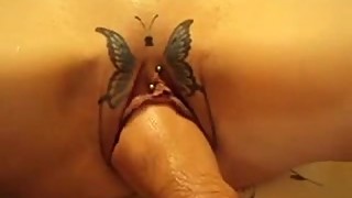 Kinky wife gets her pierced pussy fisted