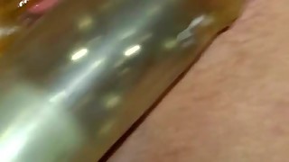 WWB wife using dildo on clit til orgasm (close up vid)