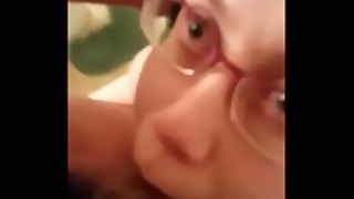 Redhead MILF sucks a hairy cock