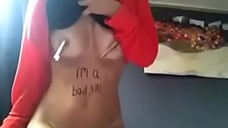 Amateur Teen Clothespins Self Punishment