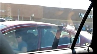 Slut wife fucks boyfriend in car and parking lot