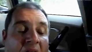 Nice blonde wife cheats with her neighbor in his car
