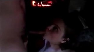 Cheatting Wife Sucks Guy Dick In Front Of Fire Place &_ Swallow Cum