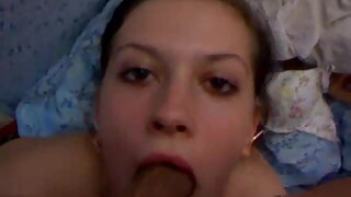 crazy ukrainian couple Olya and Kostya - Blowjob