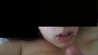 My Big Titted Wife sucks my cock and gets facial!