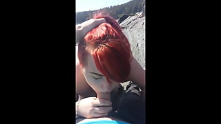 amateur wife blowjob on beach