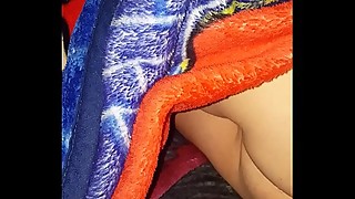 cumming on my sleeping hot milf wife'_s sexy ass