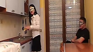 Maid at home, mad for cock