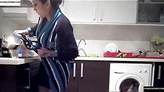 He fucks his wife in the kitchen while the babys sleep. JAV045
